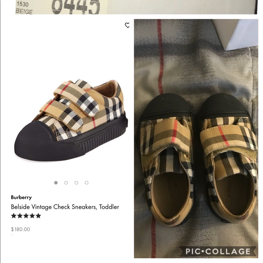 Size 21 toddler Burberry shoe for $80